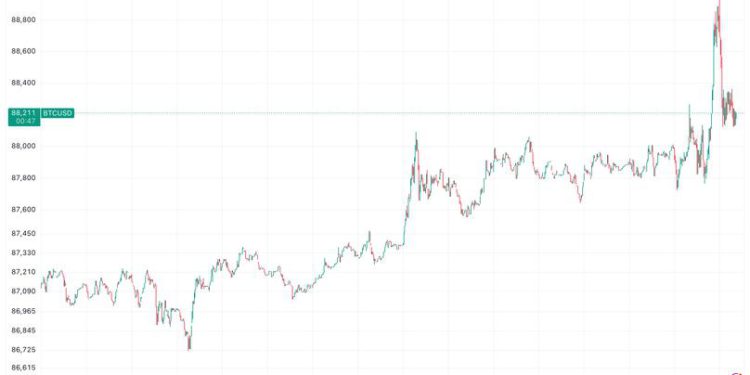 Bitcoin rises above $89,000, showing rare gain in U.S. trading