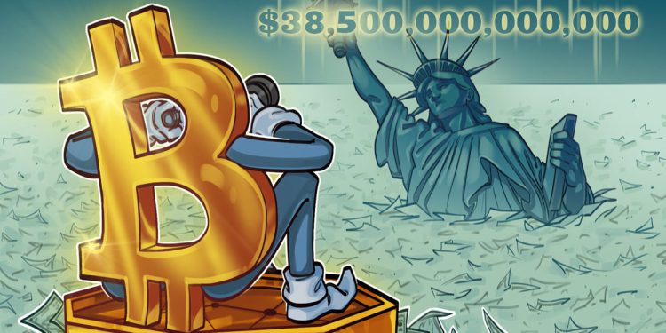 US National Debt Surges Past $38.5T on Bitcoin Genesis Block Day