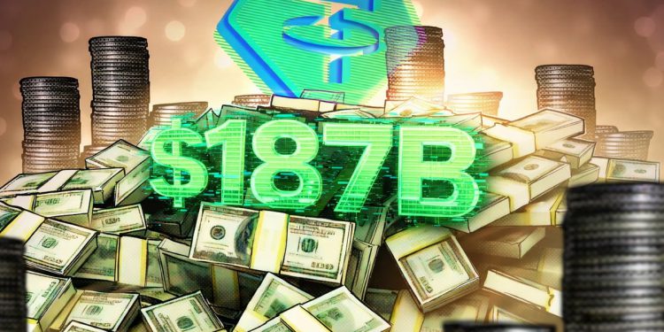 Tether’s USDt Hits $187B in Q4 as Rivals Shrink Amid Crypto Downturn