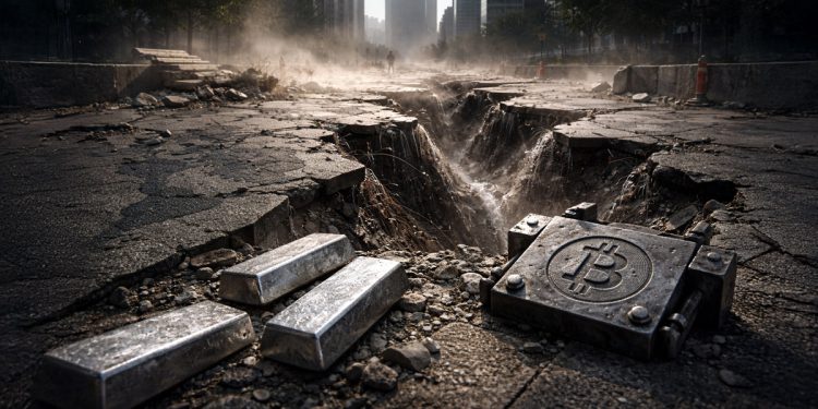 Markets plunge as Bitcoin and silver just triggered a global margin call after inflation warnings made a recovery look impossible